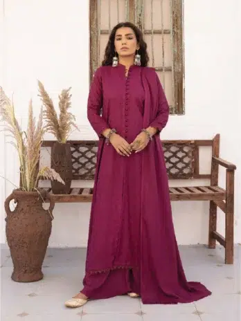 Heer by Aalaya Vol 1 HA-04-1, Exclusive Dhanak Self Jacquard Masoori shirt in Pansy Purple.