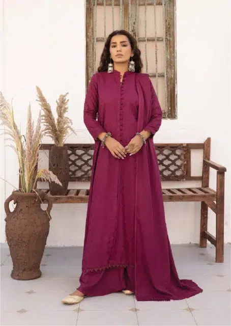 Heer by Aalaya Vol 1 HA-04-1, Exclusive Dhanak Self Jacquard Masoori shirt in Pansy Purple.