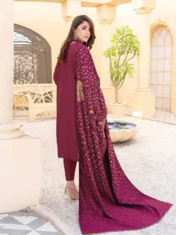 Jugnoo By Riaz Arts D-02-2, Velvet Maroon