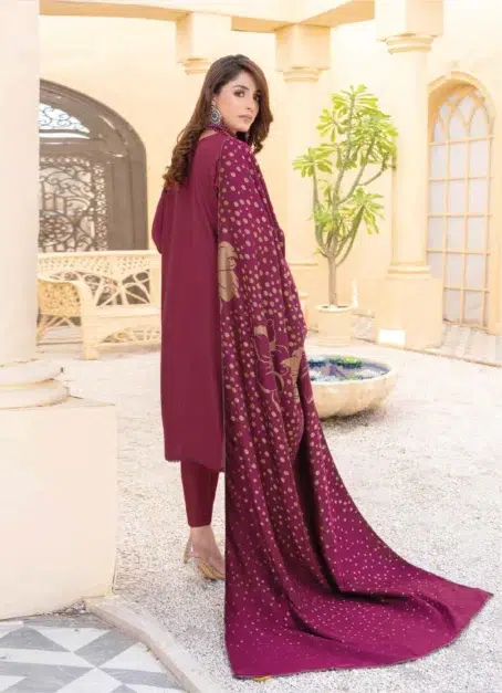 Jugnoo By Riaz Arts D-02-2, Velvet Maroon