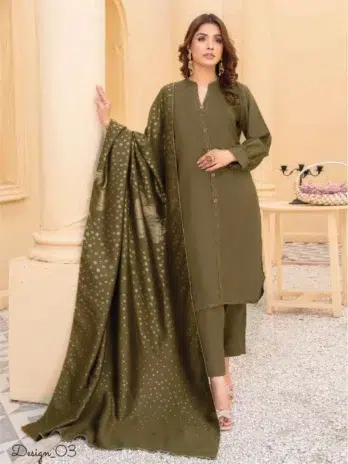 Jugnoo By Riaz Arts D-03-1 in Yellow Matel color, Supreme Zari Quality winter outfit.