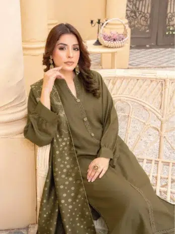 Jugnoo By Riaz Arts D-03-2 in Yellow Matel color, unstitched 3-piece wool fabric.