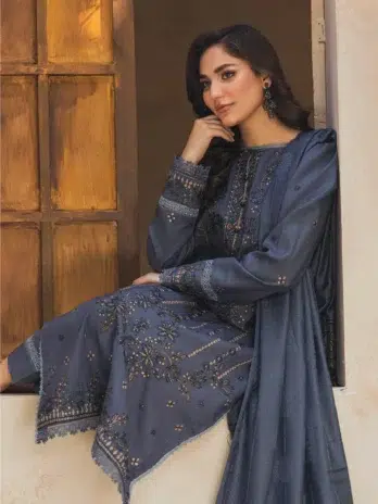 Mahrosh by Panache Vol 4 MP-08 -3, Comet color, stylish jacquard wool shawl with rich texture.