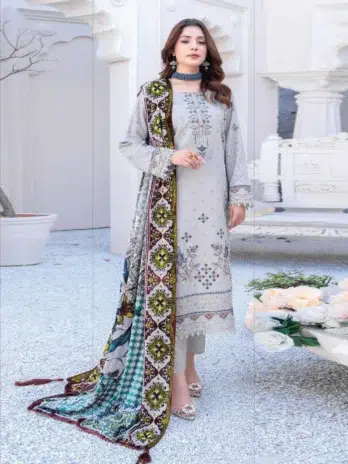 Shumail By Riaz Arts D-04-1 in Iron color