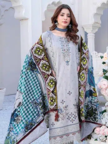 Shumail By Riaz Arts D-04-4 in Iron color