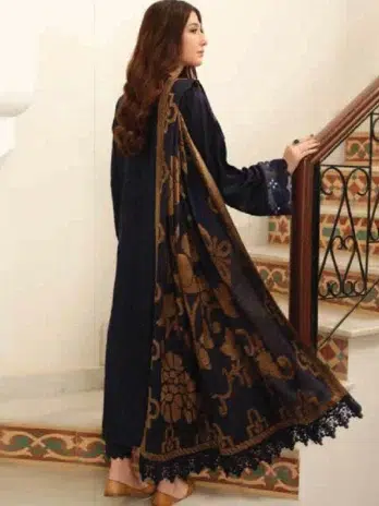 Tehzeeb by Riaz Arts TL-330-2, Dark Blue, Unstitched Winter Collection