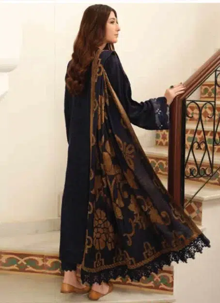 Tehzeeb by Riaz Arts TL-330-2, Dark Blue, Unstitched Winter Collection