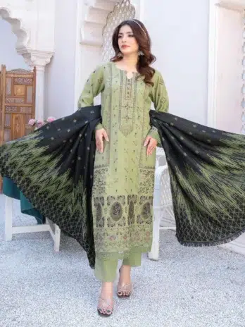Zoha By Riaz Arts D-02-1 in Thistle Green