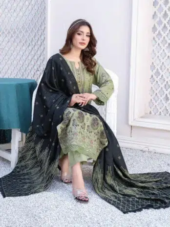 Zoha By Riaz Arts D-02-3 in Thistle Green