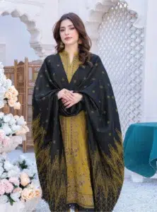 Zoha By Riaz Arts D-04-3, Satin Sheen Gold color