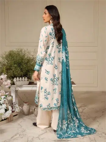 Amore by Gulljee D-02 -2, digitally printed back and sleeves in Bone color