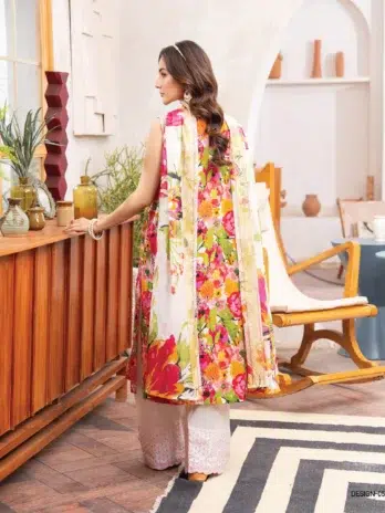 Gullbano by Gulljee D-05 - 2 in Dust Storm color highlighting the digital-printed lawn back and sleeves.