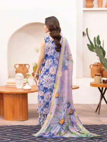 Gullbano by Gulljee D-07 -2 in Dusky Blue color