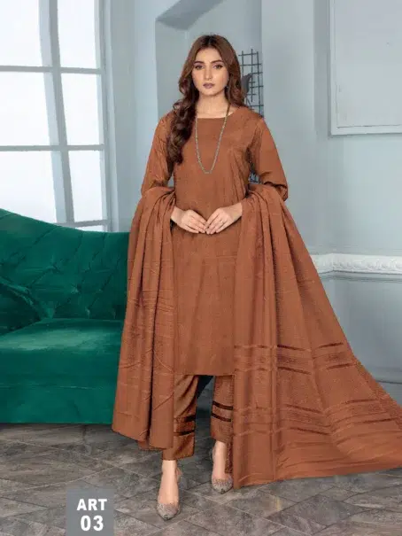 Heer by Aalaya ART-03 in Sepia Skin color with exquisite embroidery and soft fabric.