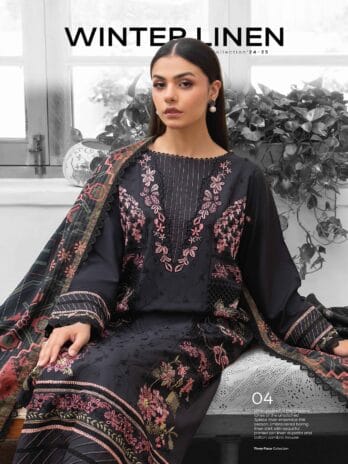 Mahi by Gulljee MG-04 -3, Black color, embroidered sleeves with dyed linen details.
