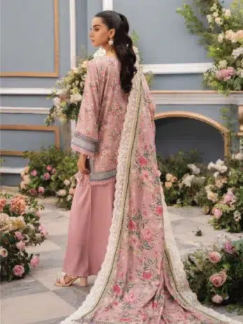 Mausummery Linen Vol 3 Afreen - Full 3-Piece Ensemble with Dyed Linen Trouser Highlighted