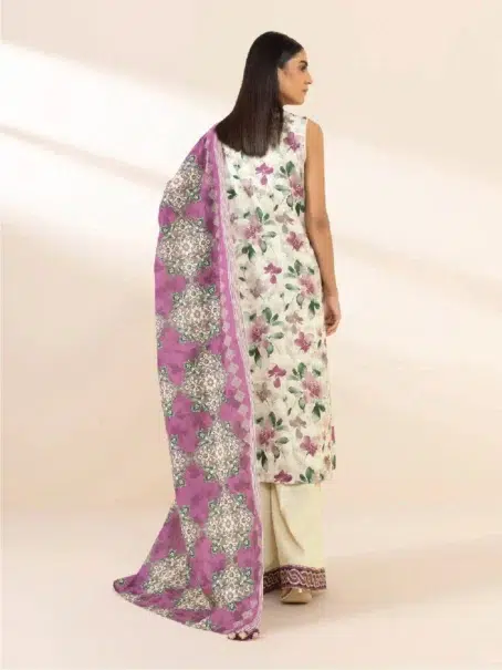 Sapphire Printed Khaddar D-10 -2, Off White color, unstitched printed khaddar three-piece set