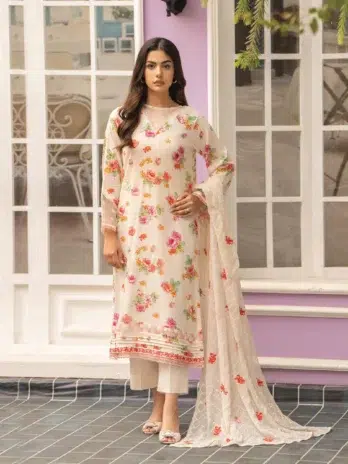 Tehzeeb by Gulljee D-09 -1 in Pink Grey color