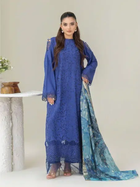 Coco Cherry by Gulljee D-08 Front View in Dusky Blue Color