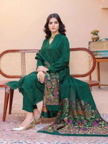 Full fabric display of Roniq By Riaz Arts D-04 in Plantation color