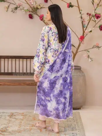 Brenish Gulal D-01 – Printed Lawn Back and Sleeves Design