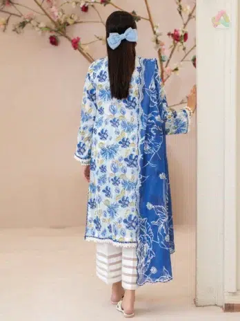 Digitally Printed Lawn Shirt Back & Sleeves – Gulal by Brenish Vol 1 D-07