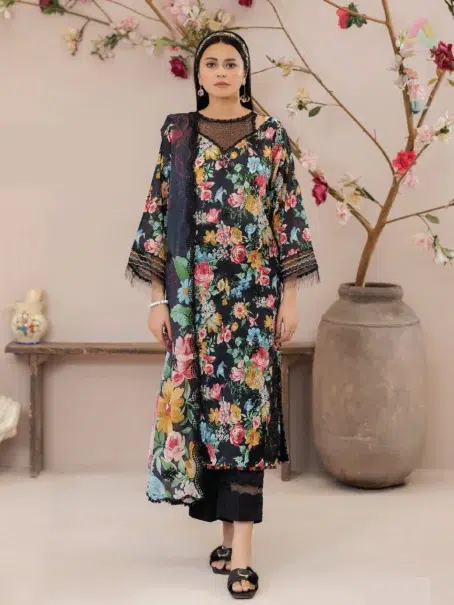 Gulal by Brenish D-10 – Digital Printed Lawn Shirt with Boring Embroidery
