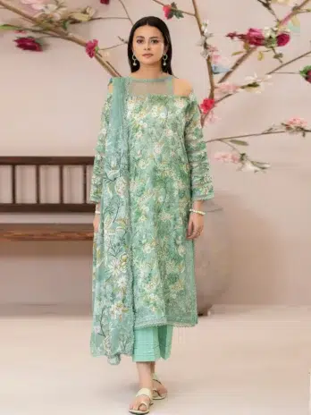 Brenish Gulal D-12 Front – Boring Embroidered Digital Printed Lawn Shirt