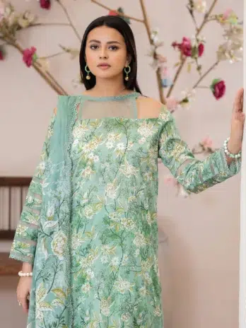Organza Front Bunch with Dupatta & Trouser – Gulal Vol 1 D-12