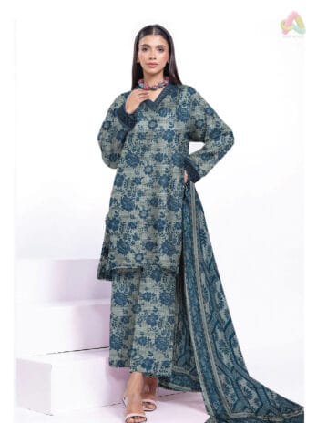 Khaadi Lawn D-02 Printed Shirt & Sleeves – Summer 2025 Unstitched Collection