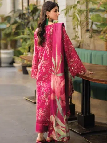Back View – Aria by Rang Rasiya Lawn Shirt and Printed Monark Dupatta