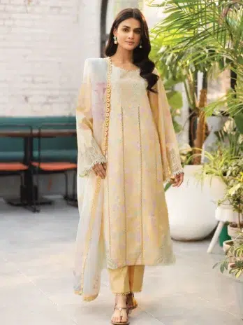 Full Set – Rang Rasiya Hazel 3PC Unstitched Lawn Suit with Dupatta and Trouser