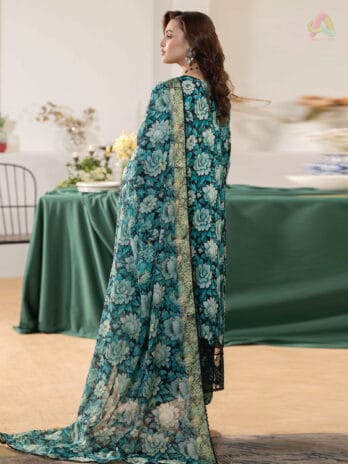 Noa by Brenish Vol 1 D-01 back design – digitally printed lawn back & sleeves