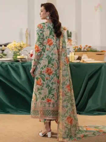 D-04 by Brenish – Digital Printed Lawn Back & Sleeves View