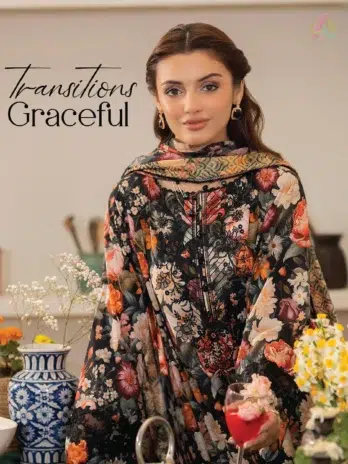 Close-Up Detailing of Organza Sequin Embroidered Lace – Noa by Brenish D-07