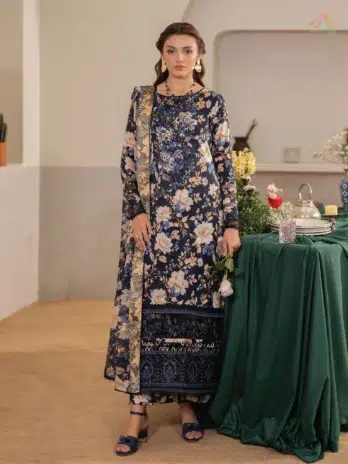 Noa by Brenish Vol 1 D-08 – Digitally Printed Lawn Front with Embroidered Neck