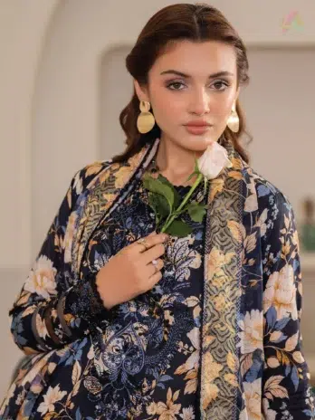 Organza Sequin Embroidered Daman & Sleeve Lace – Noa D-08 by Brenish