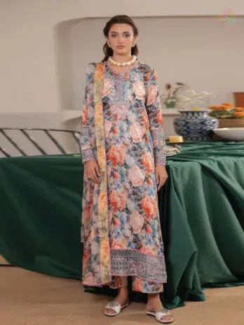 Noa by Brenish Vol 1 D-09 – Digitally Printed Lawn Front with Embroidered Neckline