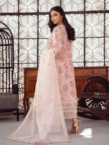 Back design of Seraphina D-01 stitched outfit – Noori Fabrics Eid collection 2025