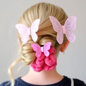Butterfly Clips and Scrunchies Add a playful touch to your hairstyle.