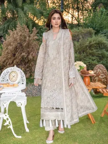 Embellish by Aalaya D-01 front view showing embroidered digital printed shirt