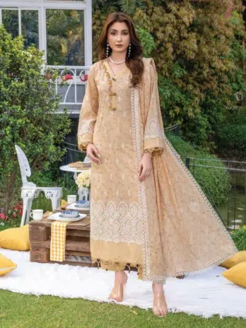 Full 3-piece suit of Embellish by Aalaya D-03 with dupatta and trouser