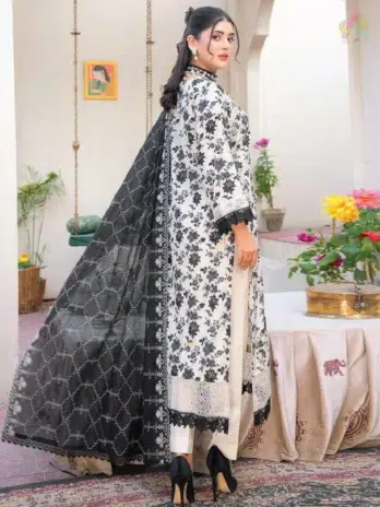 Back design of Lawnkari By Riaz Arts 2001 from summer collection