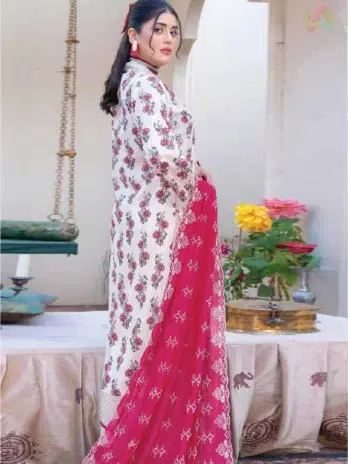 Back side design of Lawnkari By Riaz Arts 2003 summer collection suit