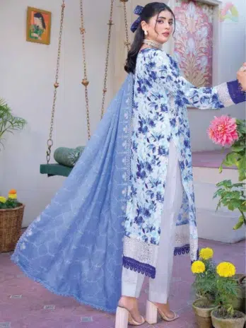 Back design of Lawnkari By Riaz Arts 2005 lawn suit