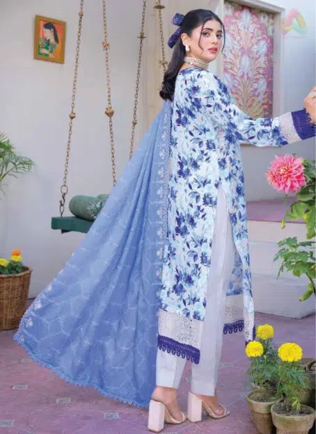 Back design of Lawnkari By Riaz Arts 2005 lawn suit
