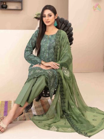 Complete view of Mira Nur By Tawakkal D-1366 three-piece suit