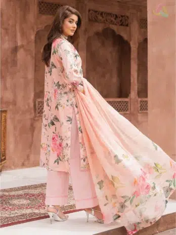 Back design of Sanam Saeed by Puri Fabrics D-01 with digital print