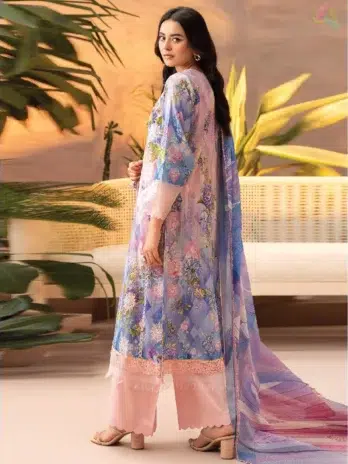 Back Image: Gulljee D-05 Lawn Suit – Back View with Digital Print