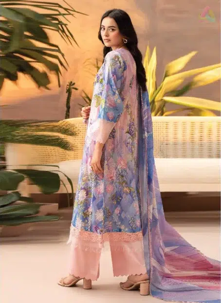 Back Image: Gulljee D-05 Lawn Suit – Back View with Digital Print